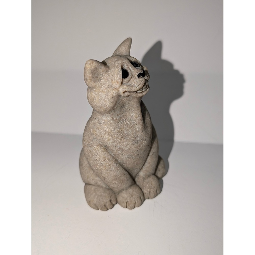 Lot of 3 Second Nature Design Quarry Critters Stone Cats "Chelsea, Clyde, Chico" - Picture 6 of 16